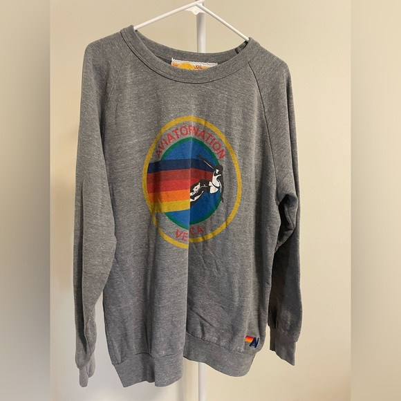AVIATOR NATION SWEATSHIRT - HEATHER GREY - Picture 8 of 10